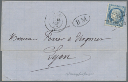 1857/1875: 40 Belege Mit Ceres Oder Napoleon-Frankaturen, Dabei Bahnpoststempel Und Auslandspost. (D) - Autres & Non Classés