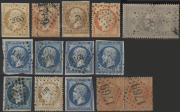 1850/1870 (ca.), Lot Of 32 Stamps Incl. 5fr. Napoleon, Varied Condition. (D) - Autres & Non Classés