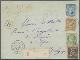 1806/1893, Group Of Five Better Entires From Some Pre-philately, Attractive Frankings Etc. (D) - Autres & Non Classés