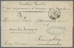1794/1874, Lot Of Four Stampless Covers, Only Better Items (single Lots), Incl. Pre-philately, POW Mail And... - Autres & Non Classés