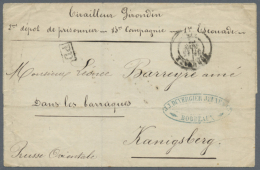 1794/1874, Lot Of Four Stampless Covers, Only Better Items (single Lots), Incl. Pre-philately, POW Mail And... - Other & Unclassified