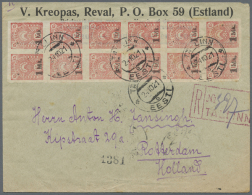 1920/1940, Lot Of Ca. 22 Letters And Postal Stationery, I.a. Cover From 1928 With English Postage Due Stamps,... - Estland