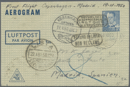 1949/1985 (ca.), AEROGRAMMES: Collection With 190 Commercially Used/CTO Aerogrammes With Many Better Items And... - Postal Stationery