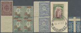 1910/1931 (ca.), Nice Lot With 29 Stamps On Stockcards, Only Varieties Like Paperfolds, Missing Perforations,... - Andere & Zonder Classificatie