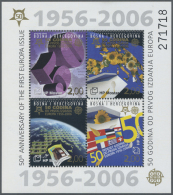 2005/2006, "EUROPA Issues - 50th Anniversary", Set Of 4 Values And Block Issue, Mint, MNH. Lot Of 1000 Sets, Face... - Bosnie-Herzegovine