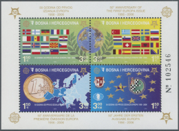 2005/2006, "EUROPA Issues - 50th Anniversary", Set Of 4 Values And Souvenir Sheet, Mint, MNH. Lot Of 1000 Sets,... - Bosnie-Herzegovine