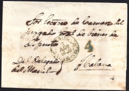 1850. ESPAÑA. SPAIN. MARIEL A LA HABANA. - Prephilately