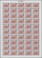 1980, Zaire. Complete Set (5 Values) In IMPERFORATED Sheets Of 50 For The Issue BELGIAN INDEPENDENCE... - Andere & Zonder Classificatie