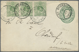 1892/1893, Envelope 10c. Green, Lot Of Six Uprated Pieces (three Each Large Size And Small Size) Showing 25c. UPU... - Autres & Non Classés