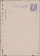 1886/1896, Lettercards 10c. Rose And 25c. Blue, Specialised Assortment Of 15 Used And Unused Pieces, Showing... - Other & Unclassified