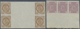 1890, Local Issue "Coat Of Arms", Assortment Of All Denominations Incl. Colour Error, Units And Gutter Pairs.... - Collections