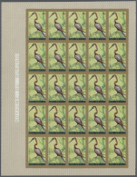 1965 (June 10), Burundi. Lot Of 2 IMPERFORATED Sheets Of 25 Stamps Each For The 8fr Value Of The BIRDS (airmail)... - Other & Unclassified