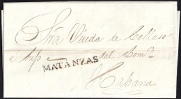 1837. ESPAÑA. SPAIN. MATANZAS A LA HABANA. - Préphilatélie