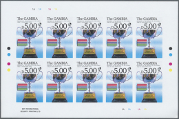 1992, Gambia, Open Golf Championships, 1.400 Complete U/m Sets IMPERFORATE Within Sheets Of Ten (with Printer's... - Andere & Zonder Classificatie