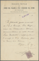 Um 1897/1911: Italien, Interessanter Posten Mit Dokumenten Der Gesellschaft Für Fussballwetten In Florenz,... - Autres & Non Classés