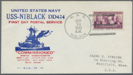 1937/1970, US - NAVY, About 1.100 Franked Envelopes Partly With Coloured Cachets And Mainy Different Ship... - Ships