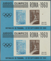 1960, Olympic Games, Group Of Attractive Varieties: Souvenir Sheet As Vertical Pair (toning On Reverse) And Six... - Autres & Non Classés