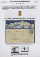 THE WORLD OF SKIING: Olympics 1924 Chamonix. The Founding Of FIS On February 2, Gold Medal Winning Collection... - Other & Unclassified