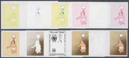1982, Morocco. Lot Containing Progressive Proofs (8 Phases) For The Issue UN CHILD SURVIAL CAMPAIGN Showing "Growth... - Non Classés