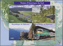 1970/2015 (ca.), Assortment Of 110 Positions Incl. Specialities On Presentation Cards. Retail Price $1631. (D) - Trains