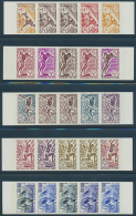 1960s, Africa. Trial Color Proofs. Various Topics Including Sports And Ships; Mostly F-VF MNH; 49 Strips Of 5 + 6... - Unclassified