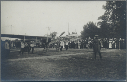 1911, "SCHWÄBISCHER RUNDFLUG/REUTLINGEN/ZWISCHENLANDUNG", 4 Verschiedene Seltene Original Foto-Ansichtskarten... - Autres & Non Classés