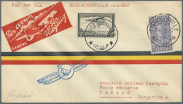 1929/1946, Afrika 27 Detailiert Beschriebene Flugpostbelege, Dazu 15 Belege Bis 1967, Vorgesehener... - Other & Unclassified