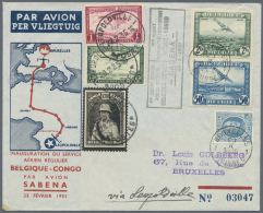 1927/1937, Belgien, 18 Detailiert Beschriebene Flugpostbelege, Dazu 1 Pionier Foto-Ak Aus 1910 Und 4 Belege Bis... - Autres - Europe