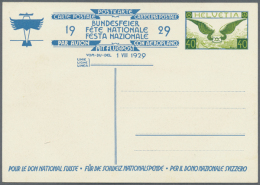 1925/1945, Schweiz, 46 Luftpostbelege Mit Vielen Frühen Stücken, Dazu 4 Ungebrauchte Luftpostganzsachen... - Autres - Europe