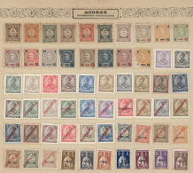 1890's/1910's: Old Collection Of More Than 500 Mint Stamps On Album Leaves, From Angola, Azores, Cape Verde, Port.... - Azores