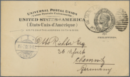 1876/1910 (ca.), Nice Lot With Over 40 Postal Stationaries (mostly) And Letters, With Philippines, Palestine,... - Autres - Asie