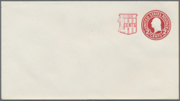 1958, Lot Containing 1,220 Envelopes 2c + 2c Washington (die 1), Carmine, Short, No Window. All Unused. (Scott Cat.... - Andere & Zonder Classificatie