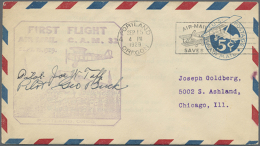 1924/1961 (strong Focus On 1930s), AIR MAIL, Lot Of 102 First Trip Covers (including Some Other Flight Covers),... - Autres & Non Classés
