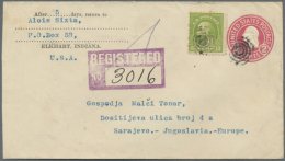 1909/1923, 8 Registered Letters Including Uprated Stat. Envelopes All Sent To Europe. Some Of Them With Opening... - Andere & Zonder Classificatie