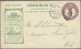 1860/1950, Interesting Lot Of Ca. 250 Letters, Postcards, Postal Stationery, Etc., Many Different Shipping Forms,... - Other & Unclassified