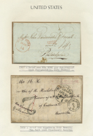 1802/1851, Lot Of 15 Stampless Letters, Thereof 14 Ship Mail (Transantlantic Resp. River Boats), Attractive Lot!... - Autres & Non Classés