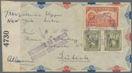 1930/1942, AIRMAIL/CENSORED MAIL, Group Of 28 Covers Mainly To European Destinations, Showing A Nice Range Of... - Venezuela