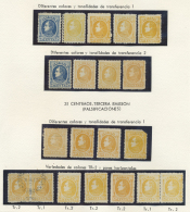 1880/1896, Specialised Collection/assortment Of The REPRINTS/FORGERIES Of The 1880 "Bolivar" Issues 5c. To 1b. With... - Venezuela