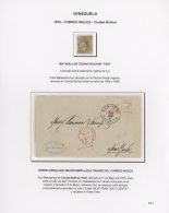 1846/80, English Post Offices: Two Stampless Letters From Porto Cabello 1846/50, One Letter With Red "CIUDAD... - Venezuela