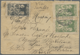 1910/1958, Group Of 8 Covers/cards, Comprising Registered And Censored Mail Etc., Nice Lot Of Postal History! (D) - Uruguay