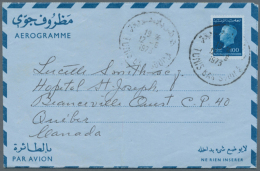 1968/1970 (ca.), Accumulation With About 42 Unused And CTO AEROGRAMMES Incl. A Few Commercial Usages In Good To... - Tunisie (1956-...)