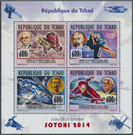 2013, Olympic Games Sochi 2014, All 6 Perforated Souvenir Sheets, Unmounted Mint. (D+) - Chad (1960-...)