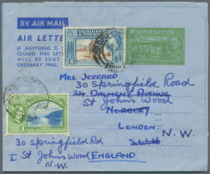 1946/65 (ca.), Duplicated Accumulation Of About 270 Unused (some Unfolded) And 250 Commercially Used/CTO Airletters... - Trinité & Tobago (1962-...)