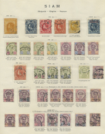 1883/1932, Used Resp. Few Mint No Gum, Substantial Collection On Old Schaubek Pages With All The Top Denominations... - Thaïlande