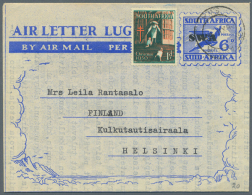 1944/1984 (ca.), Accumulation With About 135 Used/CTO Airletters, AEROGRAMMES And Airmail Lettercards Etc. With... - South West Africa (1923-1990)