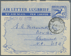 1945/2002 (ca.), Accumulation With About 1.100 Used/CTO Airletters, AEROGRAMMES And Airmail Lettercards Etc. (a Few... - Autres & Non Classés