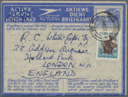 1945/75 (ca.), Duplicated Accumulation Of About 780 Mostly Commercially Used Airletters, Aerogrammes And Airmail... - Andere & Zonder Classificatie