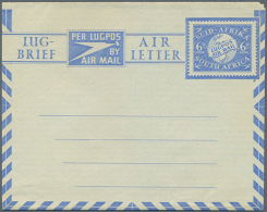 1945/1995 (ca.), Accumulation With About 800 Unused Airletters, AEROGRAMMES And Airmail Lettercards Etc. With... - Autres & Non Classés