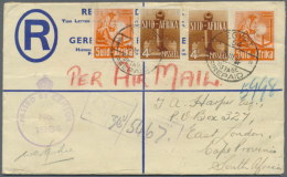 REGISTERED LETTERS: 1915/80 (ca.), Duplicated Accumulation Of About 220 Mostly Used Registered Letters (incl. A Few... - Andere & Zonder Classificatie