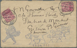 1900/1902, South African States, Group Of Seven Better Entires, E.g. Natal Stationery Envelope Used In Zululand... - Andere & Zonder Classificatie